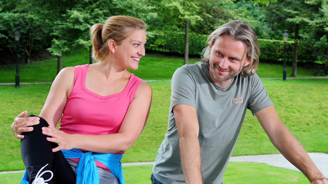 Isabell und Michael joggen