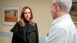 Dr. Kamml (Ralf Komorr) erläutert Ariane (Viola Wedekind), woher ihre Symptome im schlimmsten Fall stammen könnten.