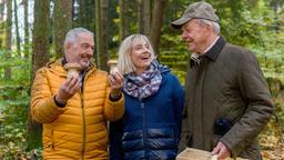 Durch Werner (Dirk Galuba) haben André (Joachim Lätsch) und Leentje (Antje Mairich) beim Pilze suchen ein Erfolgserlebnis.