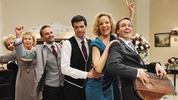 Xaver, Natascha, Konstantin und Komparsen
