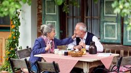 Hildegard (Antje Hagen) und Alfons (Sepp Schauer) freuen sich sehr, dass sie wieder Bier brauen dürfen.