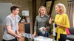 Michael (Erich Altenkopf) und Natascha (Melanie Wiegmann) fällt es schwer zu akzeptieren, dass Fabien (Lukas Schmidt) seinen eigenen Weg geht.