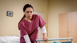 Valentina (Aylin Ravanyar) schafft es unter den Umständen nicht, im Krankenhaus zu arbeiten.