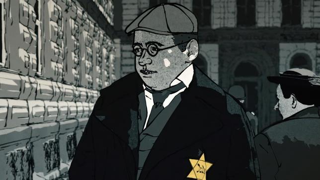Bild: rbb/astfilm productions/Vincent Burmeister 5 Jahre, 8 Monate und 8 Tage dauerte der Zweite Weltkrieg in Europa. Wie erlebten ihn die Menschen in Deutschland? Wer waren sie 1939, als der Krieg begann? Wer waren sie 1945, als er endete? Tagebücher erzählen in „Hitlers Volk“ vom Leben der Deutschen im Krieg. Sieben Lebenslinien, sieben Schicksale aus Deutschland - zwischen Gefolgschaft, Karriere, Zerrissenheit, Anpassung, Verzweiflung und Tod. - Sezene aus der Graphic Novel.