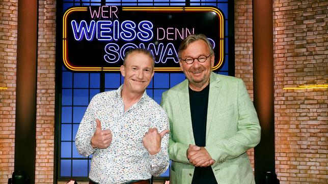 Treten bei "Wer weiß denn sowas?" als Kandidaten an: Der Kabarettist und Musiker Michl Müller und der Fernsehmoderator Bernd Stelter.